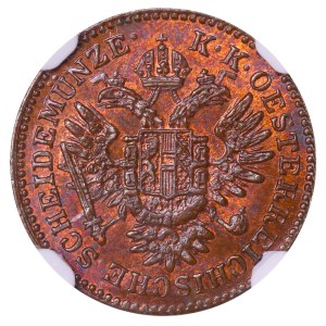 Österreichisches Kaiserreich, 1/4 Kreuzer, Jahr 1851, A, NGC, MS 63 BN