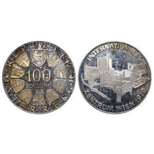 Rakúsko, 100 šilingov, rok 1979, Medzinárodné centrum vo Viedni