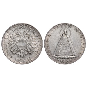 Austria, 5 Schilling, 1934 year