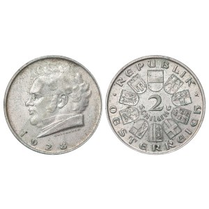Austria, 2 Schilling, 1928 year, 100th Anniversary of the Death of Franz Schubert