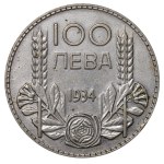 Bulharsko, 100 levů, rok 1934