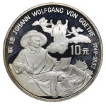 Chińska Republika Ludowa, 10 juanów, rok 1992, Wolfgang von Goethe