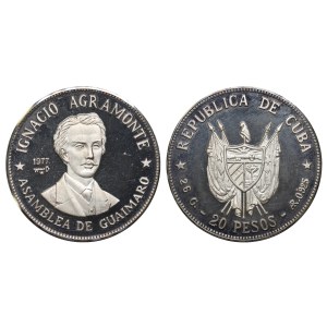 Cuba, 20 Pesos, 1977 year, Ignacio Agramonte