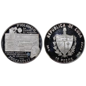 Cuba, 10 Pesos, 1992 year, Ptolomeo and Toscanelli