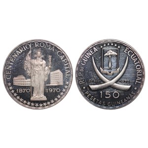 Equatorial Guinea, 150 Pesetas, 1970 year, Goddess Athena