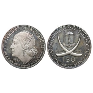 Equatorial Guinea, 150 Pesetas, 1970 year, God Mercury