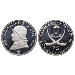 Equatorial Guinea, 75 Pesetas, 1970 year, Pope John XXIII