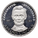 Equatorial Guinea, 75 Pesetas, 1970 year, Abraham Lincoln