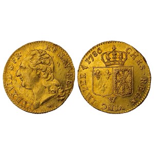 France, 1 Louis d'Or, 1786 year, W