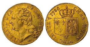 France, 1 Louis d'Or, 1786 year, W