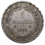 Francia, 5 franchi, anno 1831, W