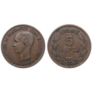 Griechenland, 5 Lepta, 1869, BB