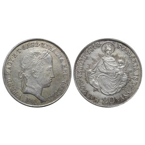 Hungary, 20 Kreuzers, 1848 year, K B, War of Independence Coinage