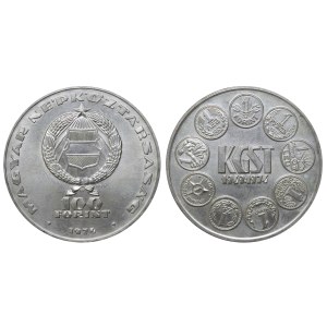 Ungheria, 100 forint, 1974, BP, 25° anniversario della fondazione del COMECON (KGST)