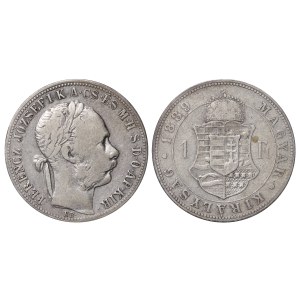 Maďarsko, 1 florin, rok 1889, K B
