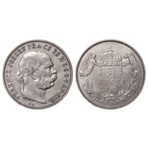 Hongrie, 5 couronnes, 1907, KB