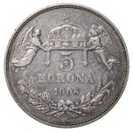 Ungheria, 5 corone, anno 1908, KB