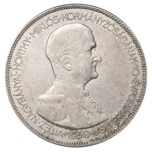 Ungheria, 5 pengo, 1930, BP, 10° anniversario – Reggenza dell’ammiraglio Horthy