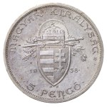 Ungheria, 5 pengo, 1938, 900° anniversario – Morte di Santo Stefano