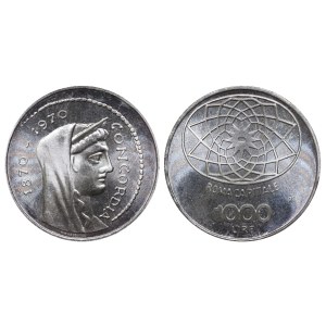 Italy, 1000 Lire, 1970 year, R, Centennial of Rome as Capital of Italy