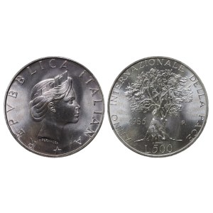 Italy, 500 Lire, 1986 year, R, International Year of Peace