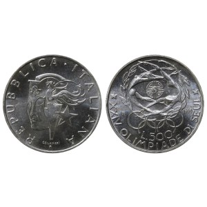 Italy, 500 Lire, 1988 year, R, 1988 XXIV Summer Olympics, Seoul