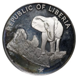 Liberia, 5 Dollars, 1979 year, O.A.U. Meeting July 1979