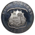 Liberia, 5 Dollars, 1979 year, O.A.U. Meeting July 1979