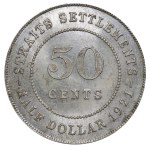 Straits Settlements (British Malaysia), 50 Cents, 1921 year