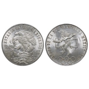 Mexico, 25 Pesos, 1968 year, Mo, 19th Summer Olympics - Mexico 1968