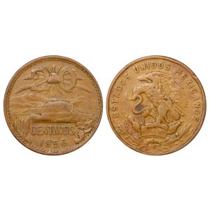 Mexiko, 20 centavos, rok 1956, Mo
