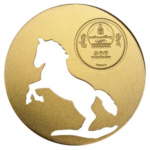 Mongolie, 500 togrogs, 2014, Cheval