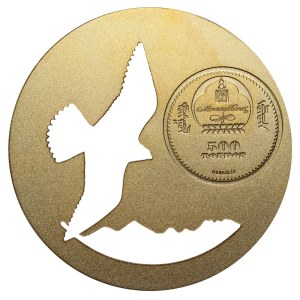 Mongolia, 500 Togrog, 2015 year, Sacer falcon