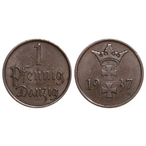 Danzig, 1 Pfennig, 1937 year