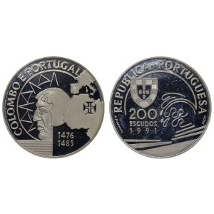 Portugal, 200 escudos, 1991, Columbo et le Portugal