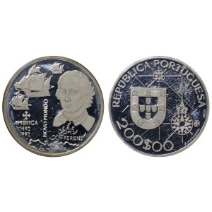 Portugal, 200 Escudos, 1992 year, New World - America
