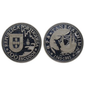 Portugal, 200 Escudos, 1993 year, First portuguese on Tanegeshima island