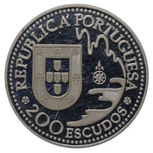 Portugal, 200 Escudos, 1993 year, First portuguese on Tanegeshima island