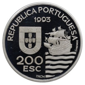 Portugal, 200 Escudos, 1993 year, ENVIADOS DAIMIOS KIUSHU