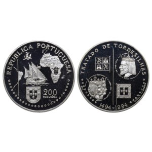 Portugal, 200 Escudos, 1994 year, Tratado das Tordesilhas