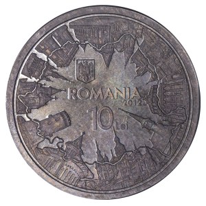 Romania, 10 Lei, 2012 year, 10th Anniversary of Euro Currency, Pattern: Obverse Trial