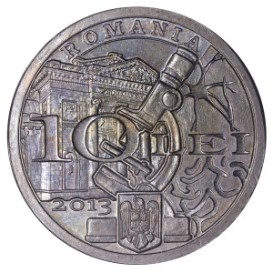 Romania, 10 Lei, 2013 year, Pattern: Obverse Trial