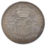 Španělsko, 5 peset, rok 1883, M S M