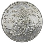 Tunisko, 1 dinár, rok 1970, 25. výročí Organizace pro výživu a zemědělství