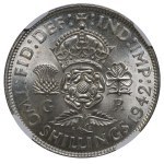 United Kingdom, 2 Shillings, 1942 year, NGC, MS 63