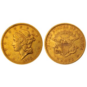 Spojené štáty, 20 dolárov, rok 1852