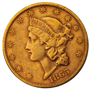 Spojené štáty, 20 dolárov, rok 1865, S