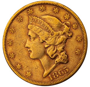 United States, 20 Dollars, 1865 year, S
