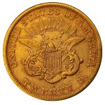 Spojené štáty, 20 dolárov, rok 1865, S