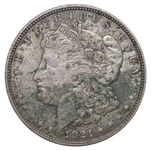 United States, 1 Dollar, 1921 year, D, Morgan Dollar